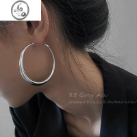 JiMi欧美夸张大圈圈耳环女2023年新款高级耳饰独特ins小众设计感耳圈