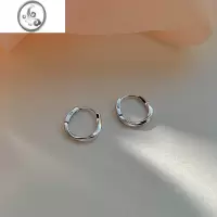 JiMis925银银耳环极简设计小众设计精致小巧个性耳扣气质耳圈冷淡风