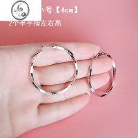 JiMi欧美耳饰气质大耳圈2023年新款潮个性圆圈耳环女夸张圆环s925银针