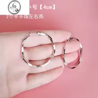 JiMi欧美耳饰气质大耳圈2023年新款潮个性圆圈耳环女夸张圆环s925银针