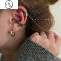 JiMi简约复古耳夹无耳洞女冷淡风耳骨夹男酷个性耳环2023新款耳扣