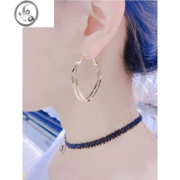 JiMiS925银针方形耳圈高级感双层个性时尚圈圈耳环2021新款潮气质耳饰