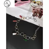 JiMi区区欧阳陶瓷吊坠金属环项链女设计感小众轻奢时尚百搭新款锁骨链