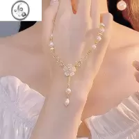JiMi抖音无名花淡水珍珠项链优雅锁骨链女小众设计高级感时尚颈链