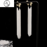 JiMi高级感精致轻奢银河瀑布流苏耳环女2023年新款潮百搭气质时尚耳饰