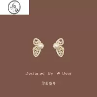 JiMi「你若盛开」温柔蝴蝶蚊香盘耳夹女无耳洞耳环精致仙女日常耳饰