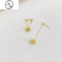 JiMi金属流苏耳环2023年新款潮显瘦一款两戴银银耳饰小众设计感耳坠女