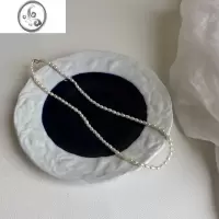 JiMiDouxAir多色水晶吊坠珍珠项链手工diy叠戴锁骨链小众独特气质