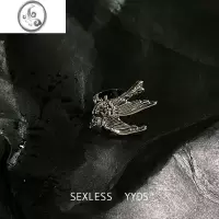 JiMiyyds 冷淡风飞鸟耳骨夹高级感耳夹女无耳洞男耳环ins网红秋冬耳饰