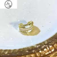JiMi那一束光~轻奢锆石耳夹无耳洞女新款高级感耳骨夹冷淡风耳环耳饰