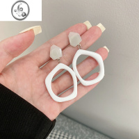 JiMis925网红安娜同款几何显脸瘦耳环韩国ins气质简约不规则气质耳夹