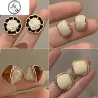 JiMi复古法式珍珠耳夹无耳洞女新款小众设计感气质耳环冷淡风森系耳饰
