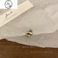 JiMi高级感法式金属爱心耳夹女无耳洞耳环2023年新款潮气质简约耳骨夹