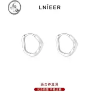 JiMi925银银耳环女轻奢小众高级感耳扣养耳洞耳圈2023新款夏耳饰
