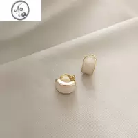 JiMi儿童耳夹无耳洞女夏森系小清新防痛复古高级感日韩茶系耳环耳
