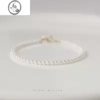 JiMibaby珠强光正圆施家珍珠手链女款轻奢小众精致学生高级感闺蜜手串
