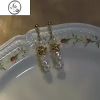 JiMi《云摇》珍珠耳环女小众设计感高级法式复古耳坠百搭2023新款耳钉