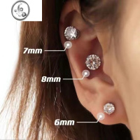 JiMi超闪锆石闪钻磁吸耳夹女无耳洞耳骨夹耳钉耳蜗钉耳环百搭耳饰