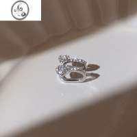 JiMi高级感轻奢银色耳夹女无耳洞冷淡风个性爱心耳骨夹耳环网红耳饰夏