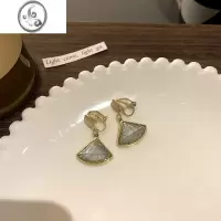 JiMi法式耳夹女无耳洞复古港味珍珠爱心高级感小众夸张适合圆脸的耳饰
