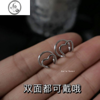 JiMibolo简约一款两戴耳夹女港冷淡风ins个性几何复古爱心无耳洞耳环