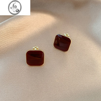 JiMi酒红复古耳夹无耳洞ins风无痛耳环女2023年新款气质网红耳饰