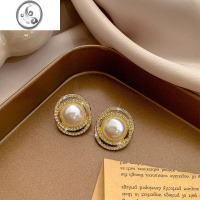 JiMi高级感气质珍珠耳夹无耳洞女2023年新款耳环洋气名媛耳钉百搭耳饰