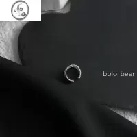 JiMibolo甜酷质感三层编制镂空耳夹女无耳洞小众设计耳骨夹无性别耳饰