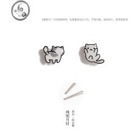 JiMi精致可爱少女猫咪耳夹2022年新款潮甜美简约小众无痛无耳洞耳饰女