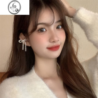 JiMi轻奢ins精致蝴蝶结耳骨夹无耳洞耳夹法式小众设计感高级感耳环女