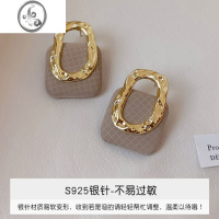 JiMi法式复古耳环女2022年秋冬新款潮金属耳钉小众设计感高级气质耳饰