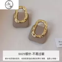 JiMi法式复古耳环女2022年秋冬新款潮金属耳钉小众设计感高级气质耳饰