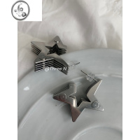 JiMiThree N 重工多层星星耳钉钛钢小众设计个性简约百搭日常耳环