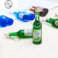 JiMi网红仿真食玩啤酒瓶耳环趣味嘻哈夸张明星同款无耳洞耳夹