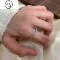 JiMi 自制碎银几两极细碎银子闪光戒指轻奢小众ins气质食指戒尾戒