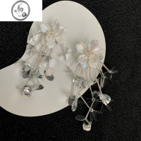 JiMi夏季夸张贝壳花朵长款耳环流苏耳坠 ins风气质大气高级感耳饰耳钉