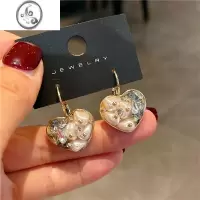 JiMi巴洛克珍珠气质爱心ins耳扣轻奢高级感小众设计水晶轻奢耳环
