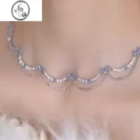 JiMi薄荷梦蝶 双层蝴蝶项链轻奢小众甜酷辣妹锁骨链ins清冷高级感颈链