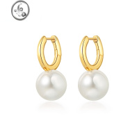 JiMi欧美法式高级感大珍珠耳环女2023年新款潮小众设计ins风轻奢耳饰