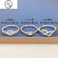 JiMi999银银高级感爱心食指戒指ins开口指环时尚冷淡风个性女友礼物z