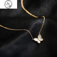 JiMi不掉色ins冷淡风甜贝壳蝴蝶项链女锁骨链小众轻奢毛衣链圣诞