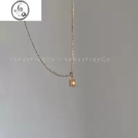 JiMi落日余晖 绝美黄宝石不褪色镀金锁骨链项链叠戴ins