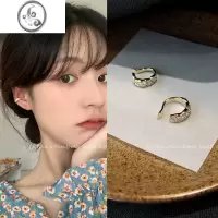 JiMi法式高级感锆石耳夹2022年新款潮耳骨夹无耳洞女简约小众耳环耳饰