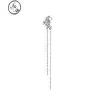 JiMi天使之翼耳夹韩国蝴蝶流苏耳骨夹2022年新款网红耳环冷淡风耳饰女