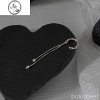 JiMibolo冷淡辣妹风交织链条流苏耳饰显脸瘦耳环无耳洞耳夹女耳骨夹潮