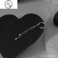 JiMibolo冷淡辣妹风交织链条流苏耳饰显脸瘦耳环无耳洞耳夹女耳骨夹潮