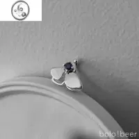 JiMibolo无耳洞耳夹双层立体精灵蝴蝶女小众设计感耳环耳骨夹气质耳饰