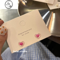 JiMi小巧花朵气质森系爱心韩国耳钉组合无耳洞耳骨夹耳夹甜美少女心