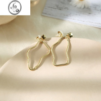 JiMi港风设计感欧美几何简约大气气质不对称金属感耳饰无耳洞耳夹女