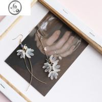 JiMi韩版新款山茶花瓣耳环复古超仙森系文艺花朵耳坠耳饰品无耳洞耳夹